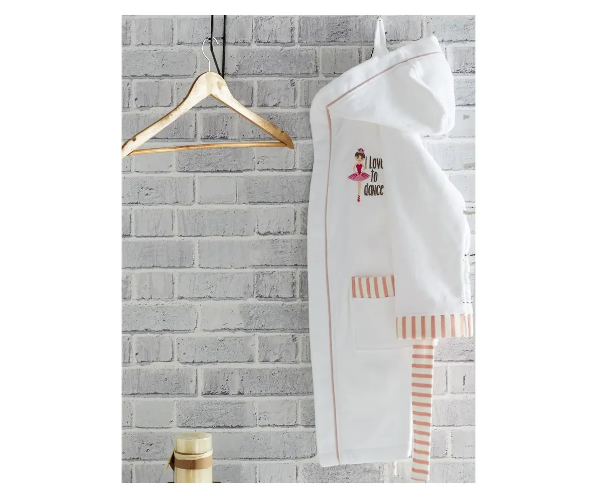 Халат Детский на (5-6 лет) Organik Balerin Beyaz ecocotton Халат Детский на (5-6 лет) Organik Balerin Beyaz ecocotton