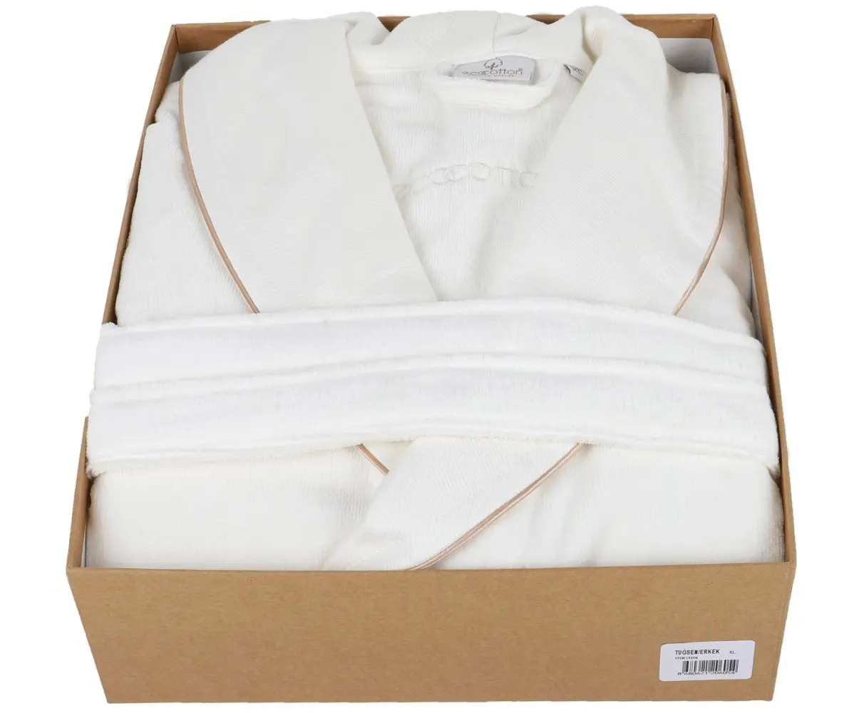 Халат Велюровый Мужской (XXL) Tuğsen Krem Bay Medium Bornoz- EcoCotton Халат Велюровый Мужской (XXL) Tuğsen Krem Bay Medium Bornoz- EcoCotton