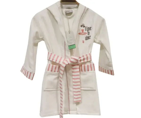 Халат Детский на (9-10 лет) Balerin Beyaz Kız Çocuk 9-10 Yaş Bornoz - EcoCotton Оптом Турция Халат Детский на (9-10 лет) Balerin Beyaz Kız Çocuk 9-10 Yaş Bornoz - EcoCotton Оптом Турция