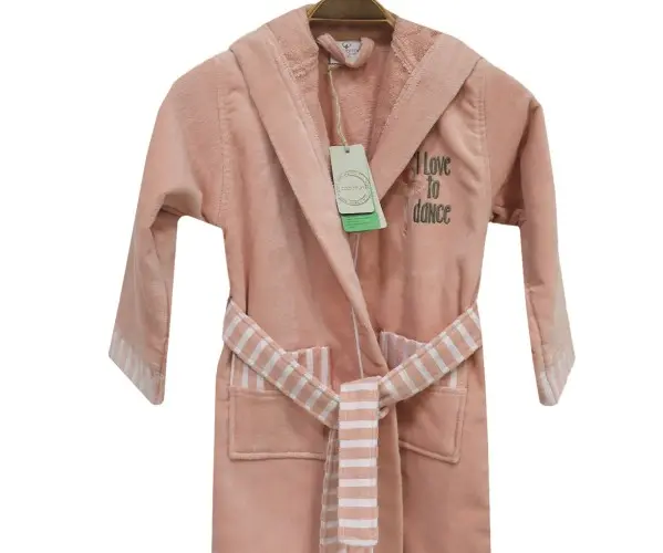 Халат Детский на (5-6 лет) Balerin Pudra Kız Çocuk 5-6 Yaş Bornoz - EcoCotton Оптом Турция Халат Детский на (5-6 лет) Balerin Pudra Kız Çocuk 5-6 Yaş Bornoz - EcoCotton Оптом Турция