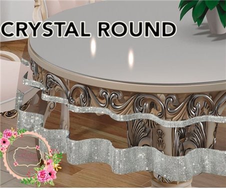Скатерть Круглая Crystal Oval 160x169 см Sifat Silicon - Zelal