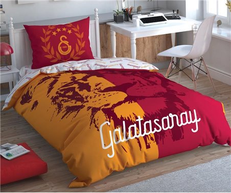 1-сп. Лицензионное Постельное Бельё Ранфорс Galatasaray Aslan Logo- TAC Оптом Турция
