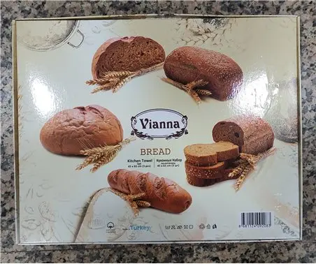 45x65 см 3 шт/уп Вафельныe Полотенца с Вышивкой Bread Vianna - ByTem Оптом Турция