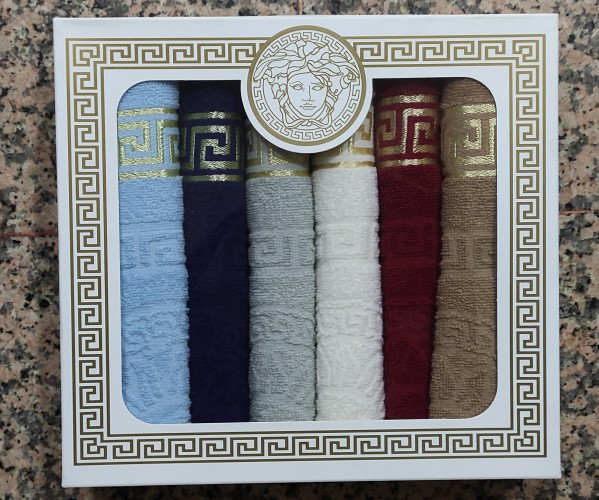 30x50 см 6 шт/уп Махровыe Полотенца с Вышивкой Towel Set - ByTem