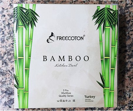 30x50 см 3 шт/уп Махровыe Полотенца с Вышивкой Bamboo Freecoton - ByTem