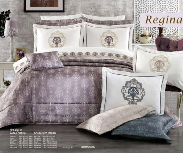 Набор Постельного Белья с Покрывалом 10 предметов Bed spread & linens set ALÇEYİZ