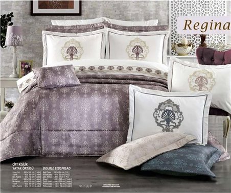 Набор Постельного Белья с Покрывалом 10 предметов Bed spread & linens set ALÇEYİZ Оптом Турция