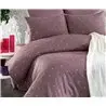 Cal Lovella Mürdüm-Krem Triko Set Евро 2 сп. Сатиновае Постельное Белье с Пледом 220x240 см. - Lovella Mürdüm/Krem Фабрика Ку...