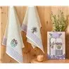 Nilteks 106 2x57 2 PCS QUALİTY LAVENDER Полотенца вафельные с вышивкой 50x70 см 2 шт/уп 2 PCS QUALİTY LAVENDER Фабрика Купить...