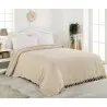 Nil F001 Cift BEIGE Покрывало Вафельные 220x240 см DOUBLE SIZE FRINGED PIQUE BEIGE LaRita Фабрика Купить Оптом Турция
