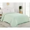 Nil F002 Tek GREEN Покрывало Вафельные 160x230 см SINGLE SIZE FRINGED PIQUE GREEN LaRita Фабрика Купить Оптом Турция