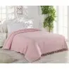Nil F005 Tek DRIED ROSE Покрывало Вафельные 160x230 см SINGLE SIZE FRINGED PIQUE DRIED ROSE LaRita Фабрика Купить Оптом Турция