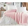 Nilteks SPT002 Летнее Постельное Белье с Вафельным Покрывалом ЕВРО 2 сп. SOFT BEDCOVER SET PINK Фабрика Купить Оптом Турция