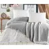 Nilteks SPT006 Летнее Постельное Белье с Вафельным Покрывалом ЕВРО 2 сп. SOFT BEDCOVER SET GRAY Фабрика Купить Оптом Турция