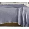 Nilteks 7F002 Mavi 7-Слойгое МУСЛИНОВОЕ ПОКРЫВАЛО 230x240 см 7 LAYER MUSLIN BED COVER BLUE Фабрика Купить Оптом Турция