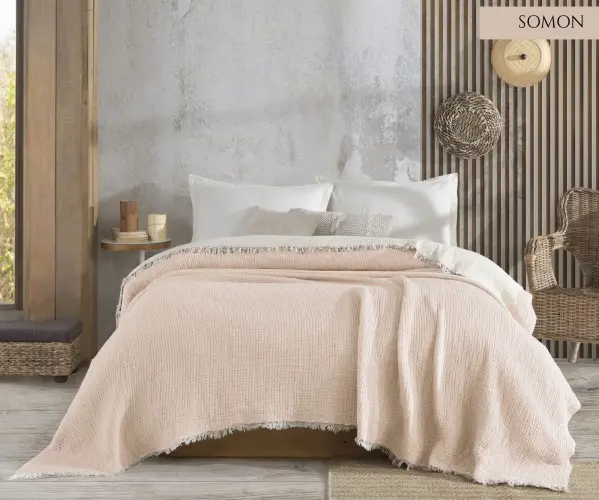 ✅7-Слойгое МУСЛИНОВОЕ ПОКРЫВАЛО 230x240 см 7 LAYER MUSLIN BED COVER SOMON Оптом Турция Фабрика ✅Текстиль для Дома Оптом Турция.