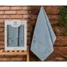 TDp 2x57 Moss Mavi Подарочный Махровый Набор Полотенец 2 шт/уп. 70x140 см + 50x90 см TWO DOLPHINS Фабрика Купить Оптом Турция