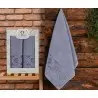 TDp 2x57 Moss Mor Подарочный Махровый Набор Полотенец 2 шт/уп. 70x140 см + 50x90 см TWO DOLPHINS Фабрика Купить Оптом Турция