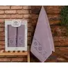 TDp 2x57 Moss Lila Подарочный Махровый Набор Полотенец 2 шт/уп. 70x140 см + 50x90 см TWO DOLPHINS Фабрика Купить Оптом Турция