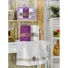 Nilteks 321 3x57 3 LÜ MİMOZA  2 PEÇETE 1 HAVLU LAVANTA Набор Полотенец Махровый с Вафельным 50x70 см 3 шт/уп MİMOSA LAVENDER ...