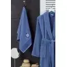 Ep-300835 Набор Халат L/XL + Полотенце 45x85см с Вышевкой Cora İndigo Mavi L/XL+45x85cm Фабрика Купить Оптом Турция