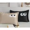 Ep-300193 Hаволочки 2 шт 50x70 см 2li Yastık Kılıfı Oxf. Funny Siyah-Kahve Фабрика Купить Оптом Турция