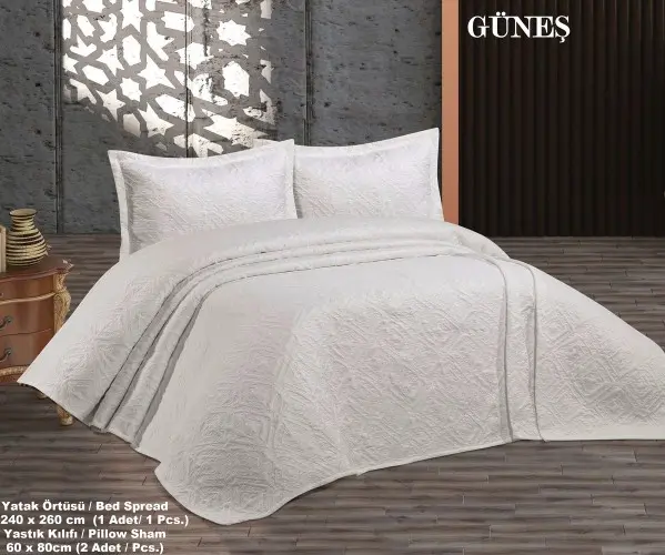 ✅Покрывало 240x260 см с 2-мя Наволочками 60x80 см Elegans Soft Serisi GUNES Оптом Турция Фабрика ✅Текстиль для Дома Оптом Турция