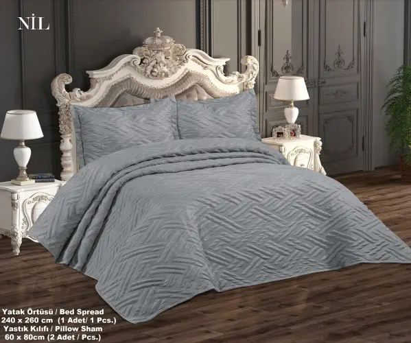 ✅Покрывало 240x260 см с 2-мя Наволочками 60x80 см Elegans Soft Serisi NIL Оптом Турция Фабрика ✅Текстиль для Дома Оптом Турция.
