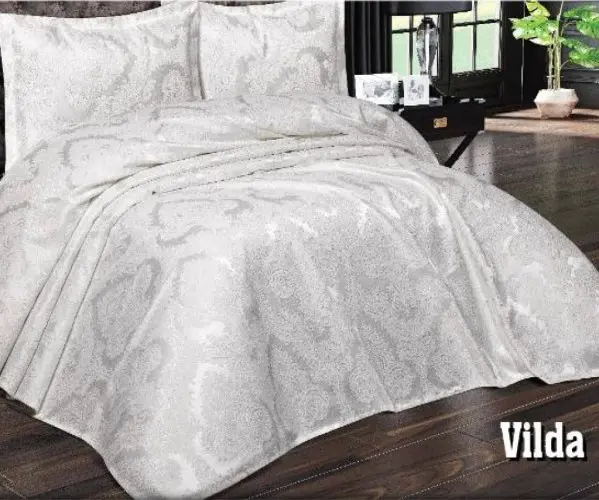 ✅Покрывало 240x260 см с Наволочками 2 шт 60x80 см SONIL DANTELSIZ SERİES VILDA Оптом Турция Фабрика ✅Текстиль для Дома Оптом Тур