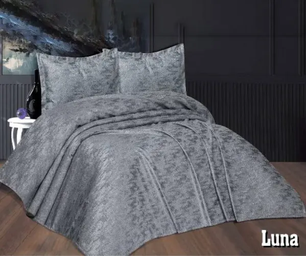 ✅Покрывало 240x260 см с Наволочками 2 шт 60x80 см SONIL DANTELSIZ SERİES LUNA Оптом Турция Фабрика ✅Текстиль для Дома Оптом Турц