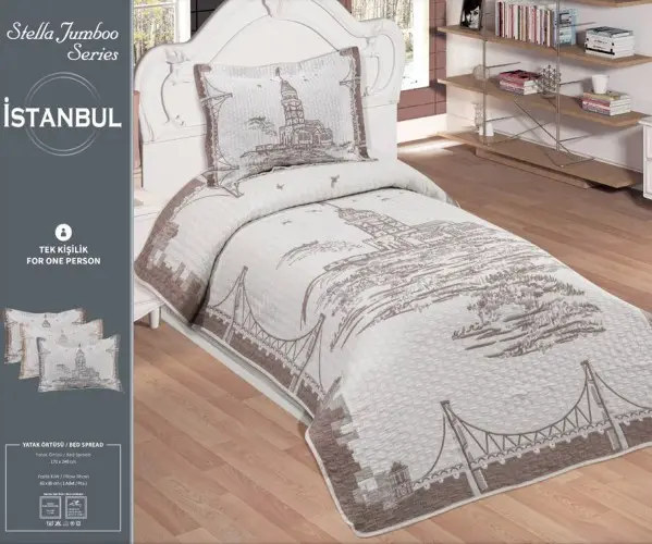 ✅Покрывало 170x240 см с Наволочкой 60x80 см Stella Jumboo Series ISTANBUL Оптом Турция Фабрика ✅Текстиль для Дома Оптом Турция.
