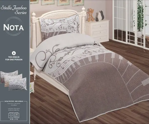 ✅Покрывало 170x240 см с Наволочкой 60x80 см Stella Jumboo Series NOTA Оптом Турция Фабрика ✅Текстиль для Дома Оптом Турция.