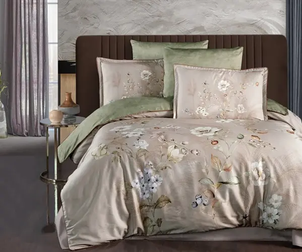 ✅Сатиновое Постельное Белье Евро 2 сп. 300TC PREMIUM SATIN PR-371 LA ROMANO Оптом Турция Фабрика ✅Текстиль для Дома Оптом Турция