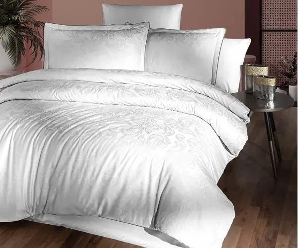 ✅Жаккардовое Сатиновое Постельное Белье Евро 2 сп. 300TC PREMIUM SATIN PR-503 LA ROMANO Оптом Турция Фабрика ✅Текстиль для Дома 