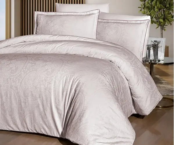 ✅Жаккардовое Сатиновое Постельное Белье Евро 2 сп. 300TC PREMIUM SATIN PR-512 LA ROMANO Оптом Турция Фабрика ✅Текстиль для Дома 