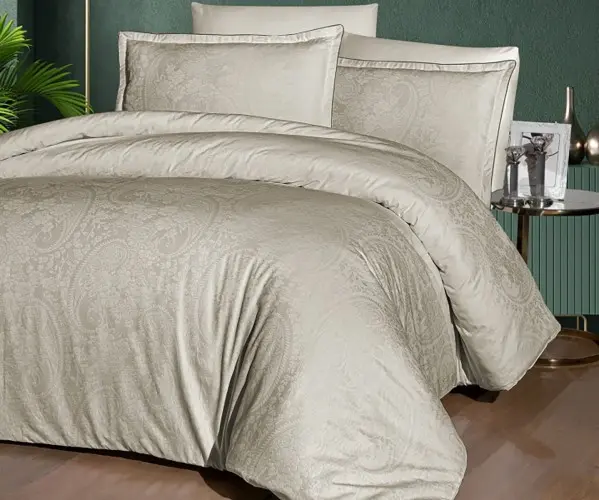 ✅Жаккардовое Сатиновое Постельное Белье Евро 2 сп. 300TC PREMIUM SATIN PR-513 LA ROMANO Оптом Турция Фабрика ✅Текстиль для Дома 
