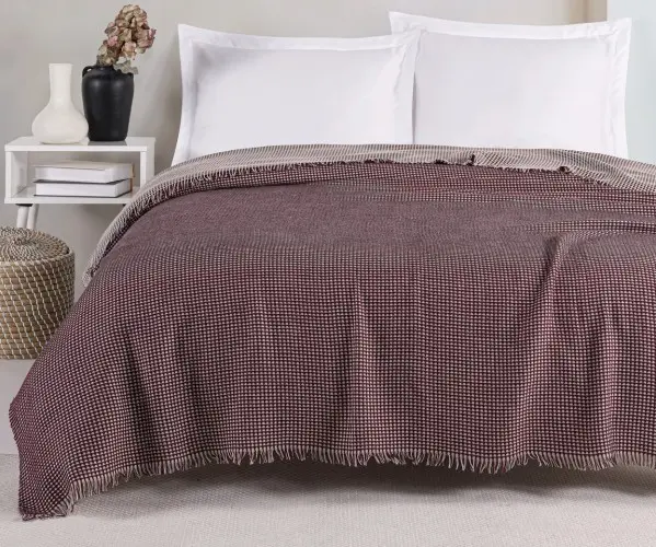 ✅Покрывало Вафельное Двуспальное 200x230 см. Waffle Bordo Оптом Турция Фабрика ✅Текстиль для Дома Оптом Турция.