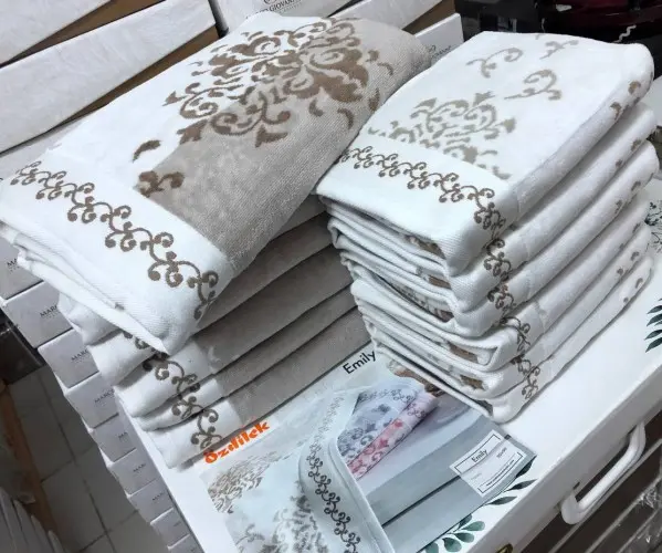 ✅Велюровые Полотенца Банные + Лицевые 70x140 см. 6 шт/уп. + 50x90 см. 6 шт/уп. Emily Kahve Ozdilek Оптом Турция Фабрика ✅Текстил