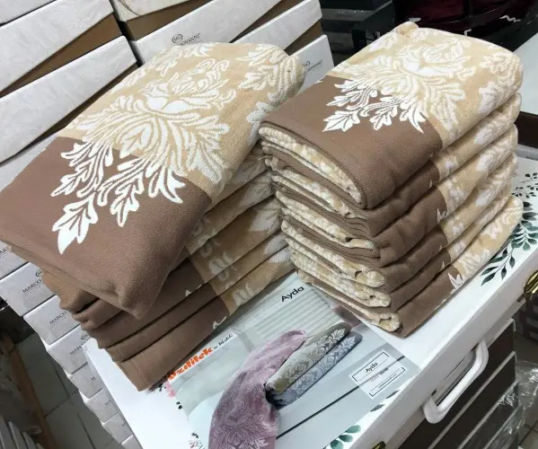 ✅Велюровые Полотенца Банные + Лицевые 70x140 см. 6 шт/уп. + 50x90 см. 6 шт/уп. Ayda Kahve Ozdilek Оптом Турция Фабрика ✅Текстиль