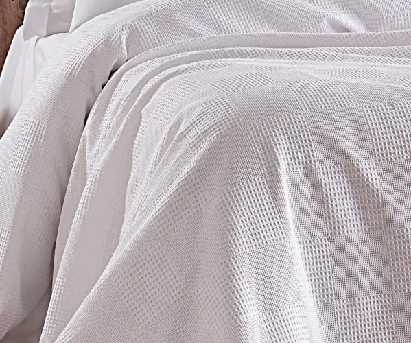 ✅1 сп. Вафельное Покрывало 160x230 см Plain Düz Renk Pike Örtü Tek Kişilik Beyaz Оптом Турция Фабрика ✅Текстиль для Дома Оптом Т
