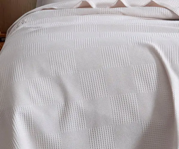 ✅1 сп. Вафельное Покрывало 160x230 см Plain Düz Renk Pike Örtü Tek Kişilik Krem Оптом Турция Фабрика ✅Текстиль для Дома Оптом Ту