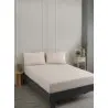 Enlora En-029486 2 сп. 160x200 см Простынь на Резинке с 2-мя Наволочками Road Basic Lastikli Çarşaf Seti Çift Kişilik Bej Фаб...