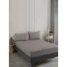 Enlora En-029495 2 сп. 160x200 см Простынь на Резинке с 2-мя Наволочками Road Basic Lastikli Çarşaf Seti Çift Kişilik Kahve Ф...
