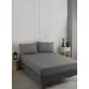 Enlora En-029504 2 сп. 160x200 см Простынь на Резинке с 2-мя Наволочками Road Basic Lastikli Çarşaf Seti Çift Kişilik Siyah Ф...