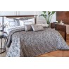 Жаккардовое Покрывало 270x260 см с Подкшками и Наволочками FLORICE Graphite