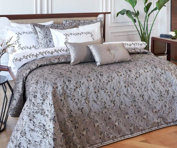 ✅Жаккардовое Покрывало 270x260 см с Подкшками и Наволочками FLORICE Graphite Pepper Home Оптом Турция Фабрика ✅Текстиль для Дома