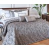 Жаккардовое Покрывало 270x260 см с Подкшками и Наволочками FLORICE Graphite