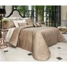 Жаккардовое Покрывало 270x260 см с Подкшками и Наволочками JULIEN Gray-Gold Pepper Home