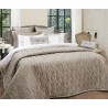 Жаккардовое Покрывало 270x260 см с Подкшками и Наволочками CELINE Beige Pepper Home