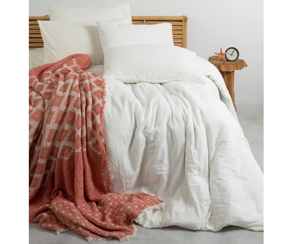 ✅2 сп. ЕВРО Натуральный Комплект Постельного Белье THE NILE NATURAL QUILT COVER SET PURE Оптом Турция Фабрика ✅Текстиль для Дома